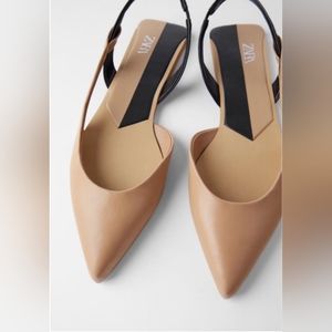 Zara Slingback Pointed Flats